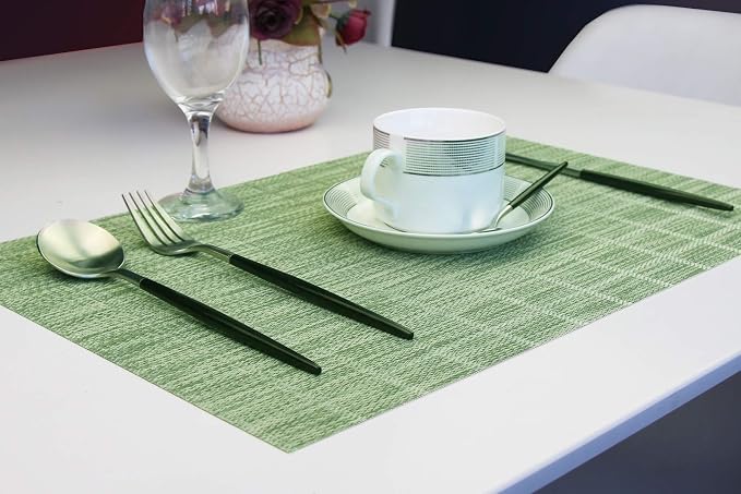 PIGCHCY Countryside Placemats Set of 4 Woven Heat Resistant Placemats Washable - Image 6
