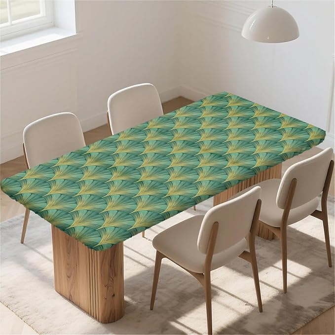 Rectangle Table Cloth Cover Waterproof Elastic Fitted Polyester Fitted - Image 6