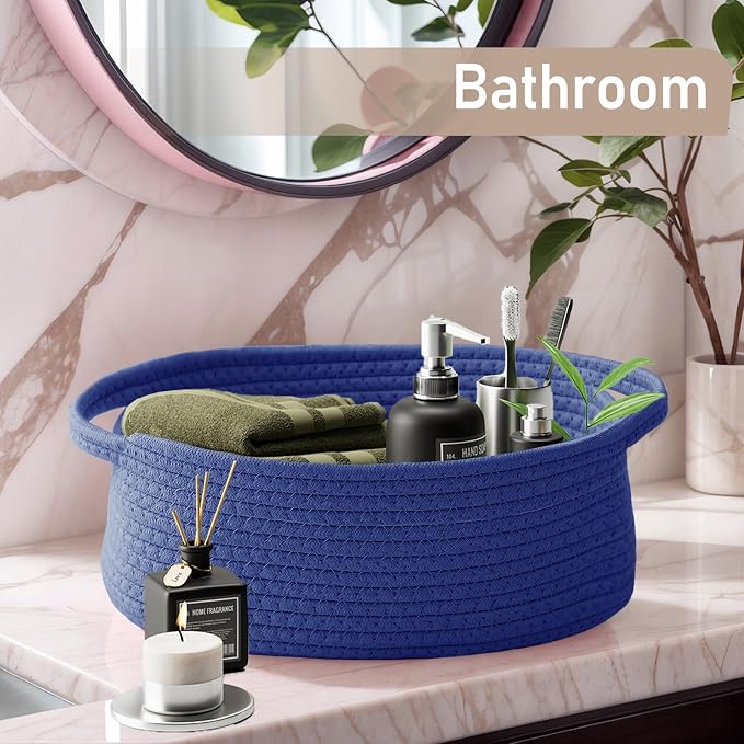 Woven Basket, Small Rope Storage Bin - Image 8