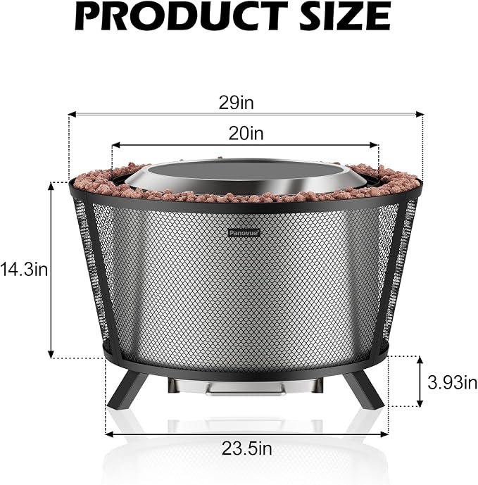 29” Large Capacity Smokeless Fire Pit - Image 7
