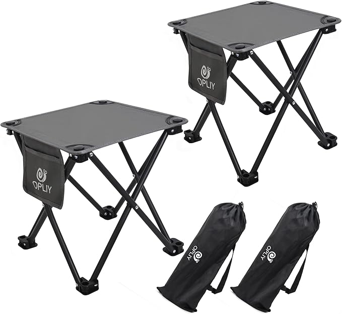 Opliy Camping Stool 2 Pack, 13.5 Inch Portable Folding Stool by Opliy