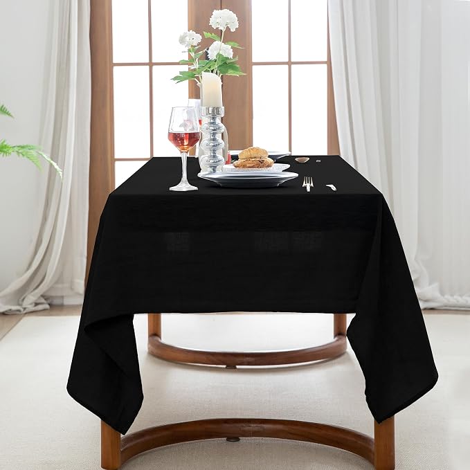 EVERLY 100% Pure Linen Rectangle Tablecloths 60x120Inches - Image 5