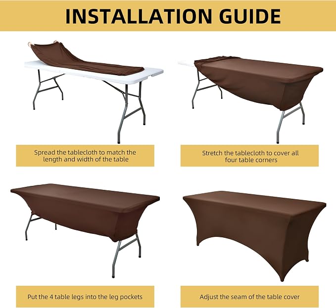 6-Pack 6ft Spandex Table Covers - Image 5