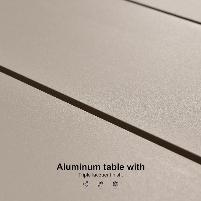 PURPLE LEAF Patio Dining Set for 18 All-Weather Wicker Aluminium 20 Piece - Image 6