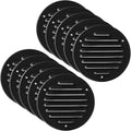Vent Systems - 4 Inch Pack of 10 Black Metal Round Soffit Air Vent Grille Cover by VentSystems