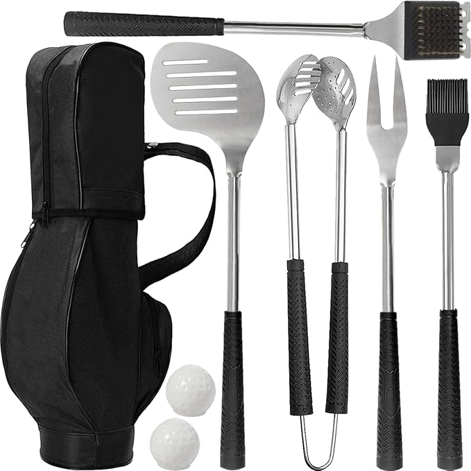 Jishi 8pcs Golf BBQ Grill Accessories Grilling Gifts by Jishi