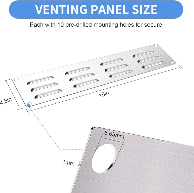 2 Pack Stainless Steel Venting Panel - Image 2