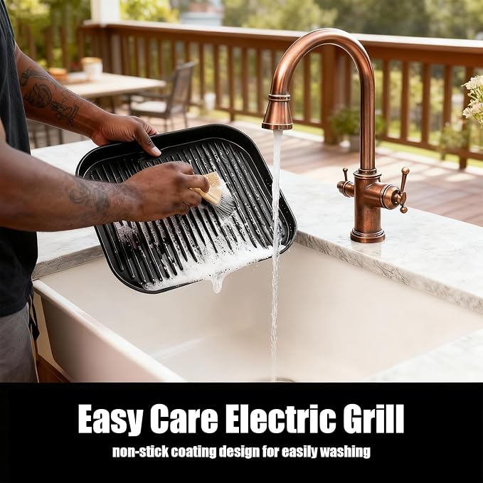 OLIXIS Electric Grill Outdoor/Indoor, 8-in-1 Multifunctional Large Electric BBQ - Image 7