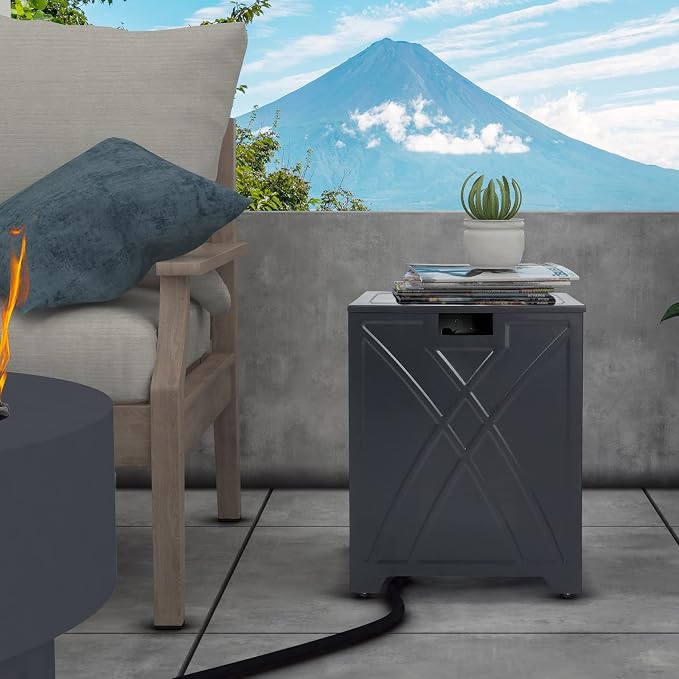 Propane Tank Cover Table, Square Propane Tank Holder Hideaway - Image 2
