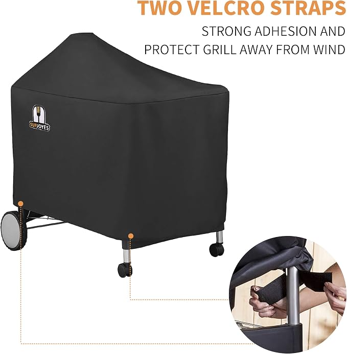 SUPJOYES Grill Cover for Weber Performer Deluxe Charcoal, 22 Inch BBQ Covers - Image 5