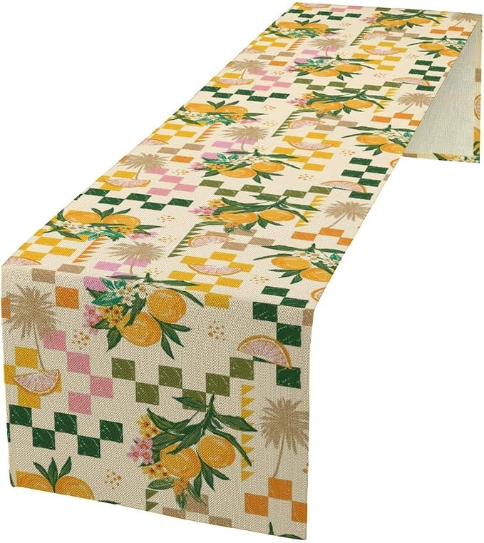 Tropical Summer Fruit Table Runner by Unknown