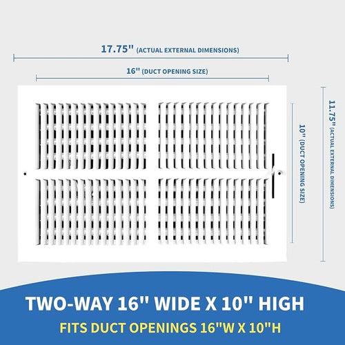 16x10 Vent Register, Vent Covers - Image 2