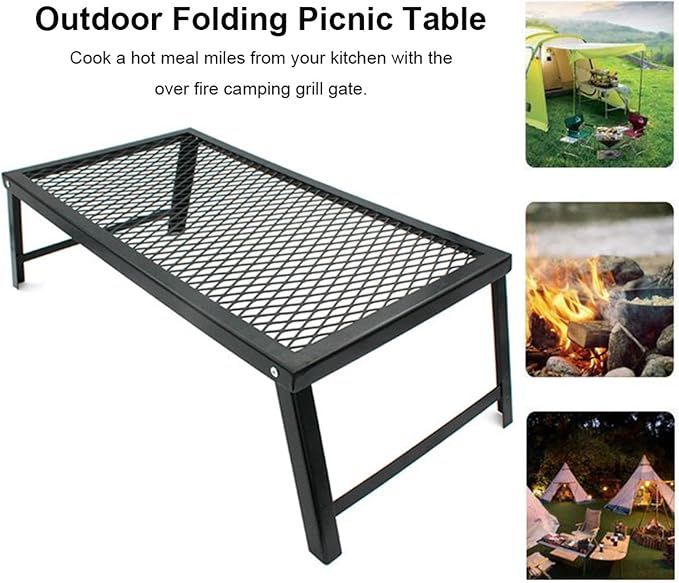 Campfire Grill Grate, Heavy Duty Folding Kitchen | Camping Grate Over Fire - Image 5