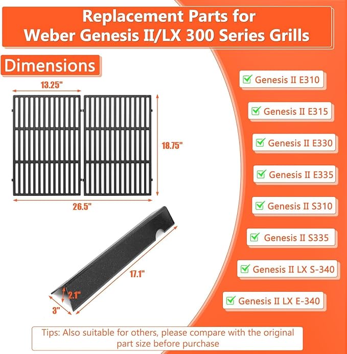 Genesis II Flavorizer Bars Replacement Parts, Genesis II Grill Grate - Image 2