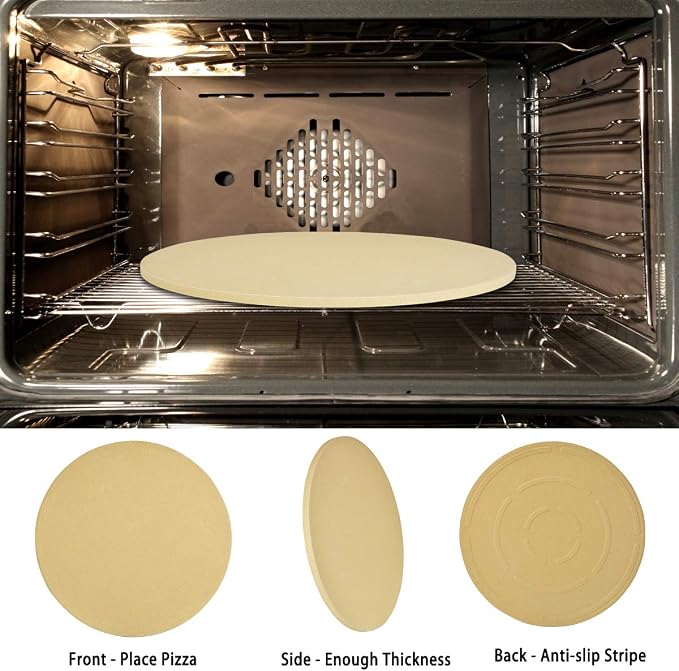 Onlyfire Heavy Duty Ceramic Pizza Grilling Stone, BBQ and Grill, Thermal Shock - Image 3