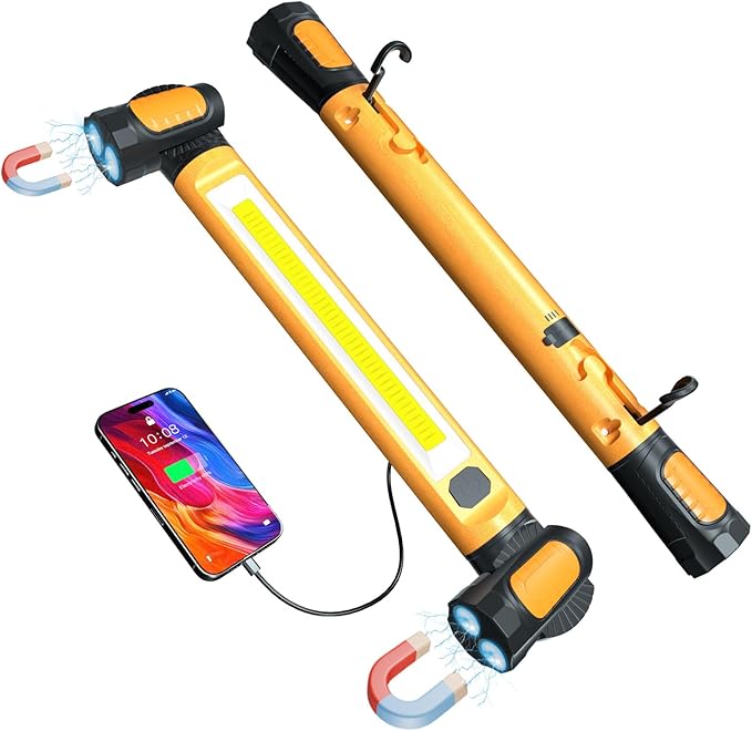 Work Light for Mechanic, 3200LM LED Work Lights, 5400mAh Rechargeable Magnetic by LANKA