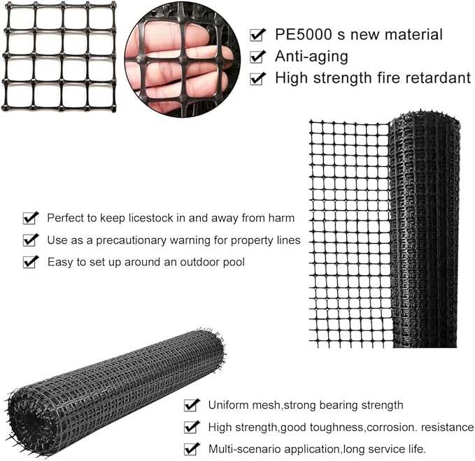 Plastic Garden Fence Animal Barrier, 3.28 x 66 FT Heavy Duty Hard Plastic Mesh - Image 4