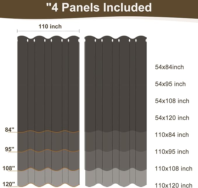 HolidayIdeas 4 Panels Linen Outdoor Curtains - Image 8