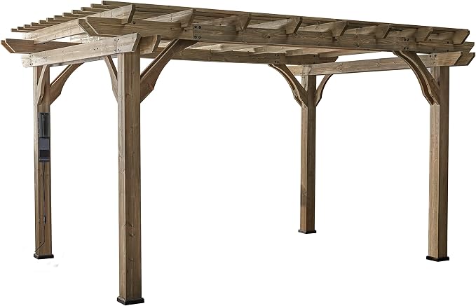 Backyard Discovery Somerville 14' x 10' Cedar Wood Pergola Kit - Image 2
