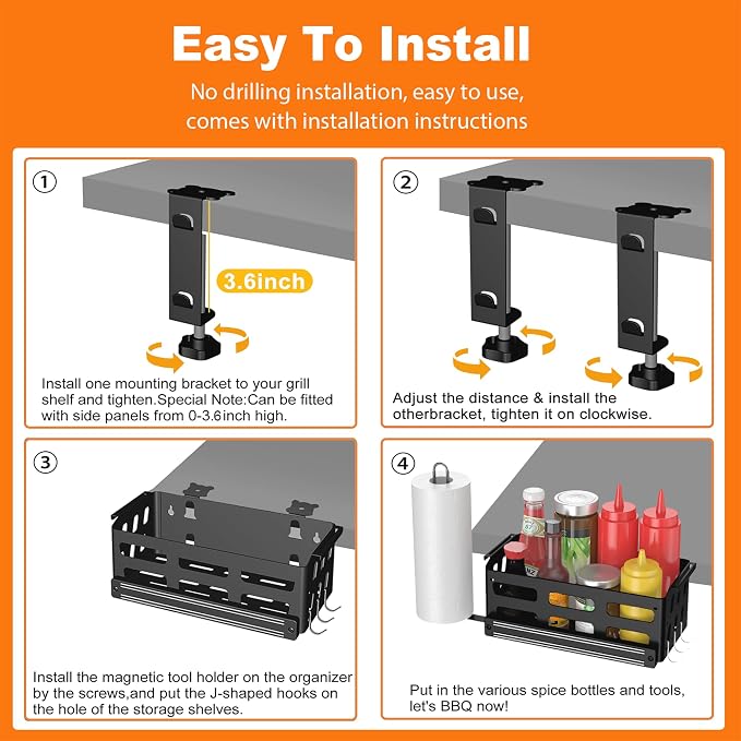 Griddle Caddy for Blackstone Griddles 28"/36"/Prep Cart, BBQ Grill Storage - Image 7