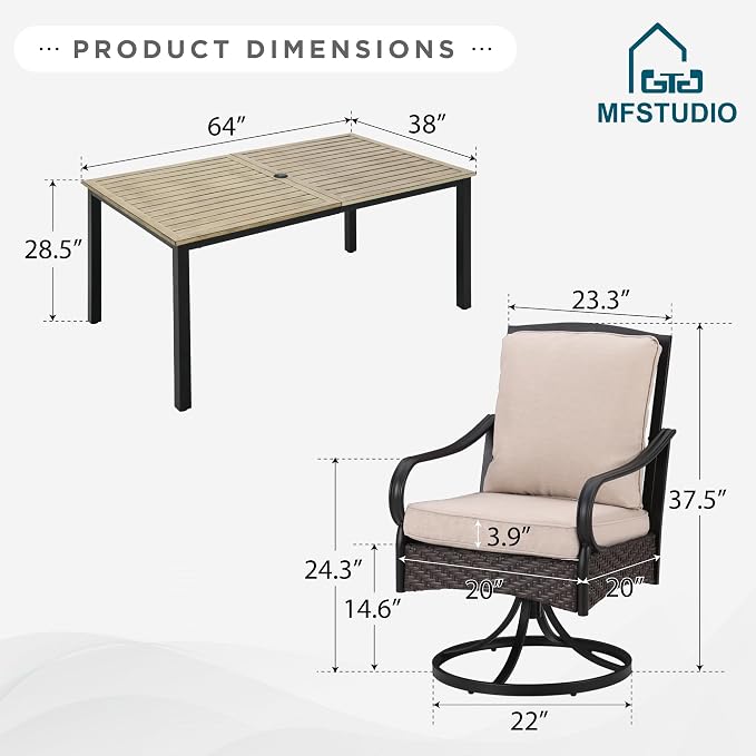 MFSTUDIO Patio Dining Sets - Image 9