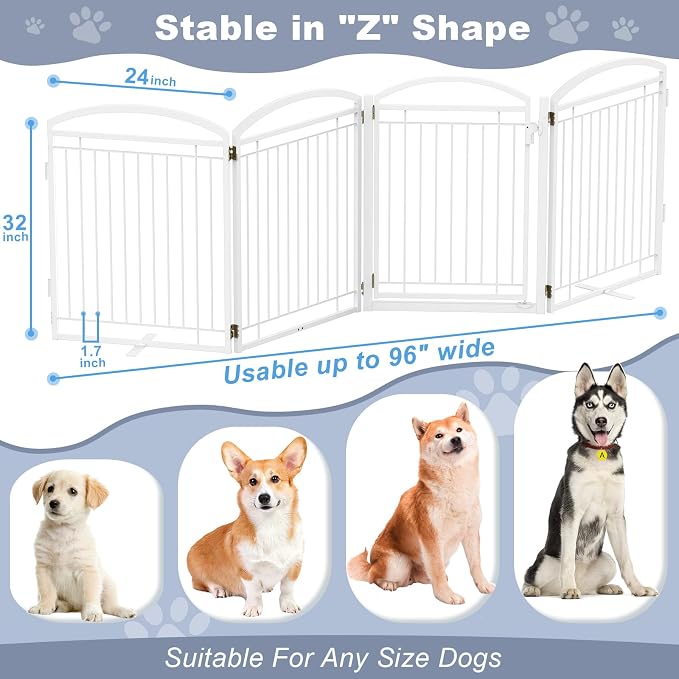 Full Metal Free Standing Dog Gate - Image 6