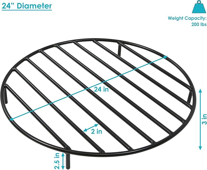 Sunnydaze Round Fire Pit Grate - Image 4