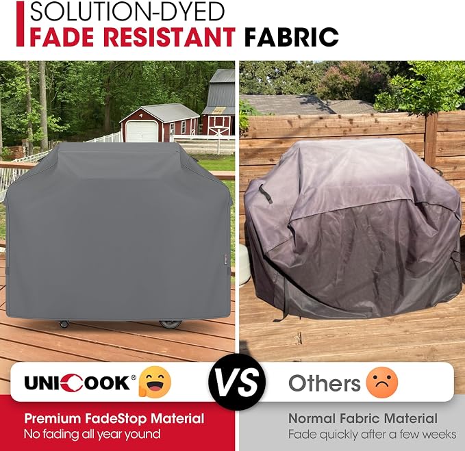 Unicook Large Gas Grill Cover 70 Inch, Outdoor Heavy Duty Waterproof BBQ Cover - Image 3