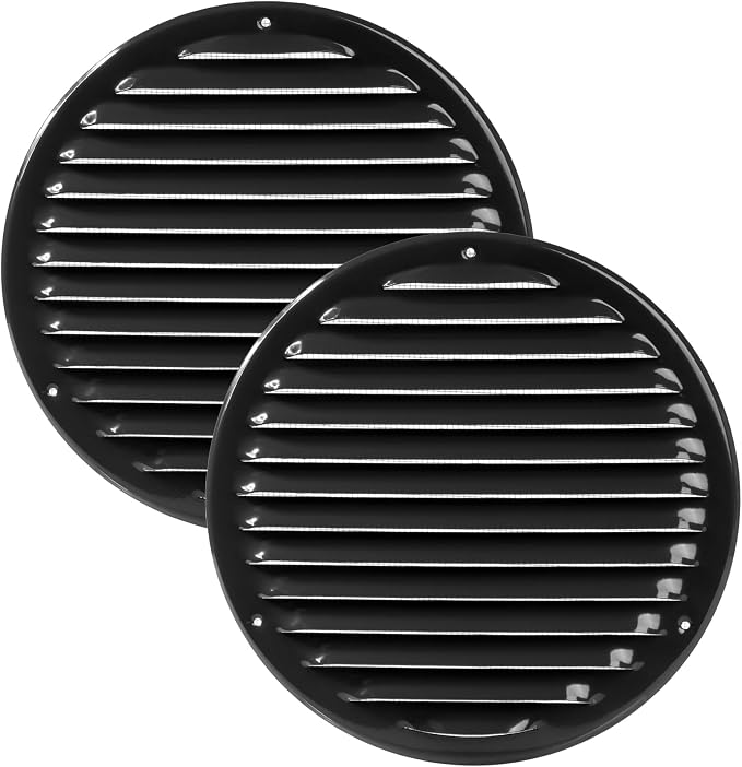 Vent Systems 8" Black Soffit Vent Cover by VentSystems