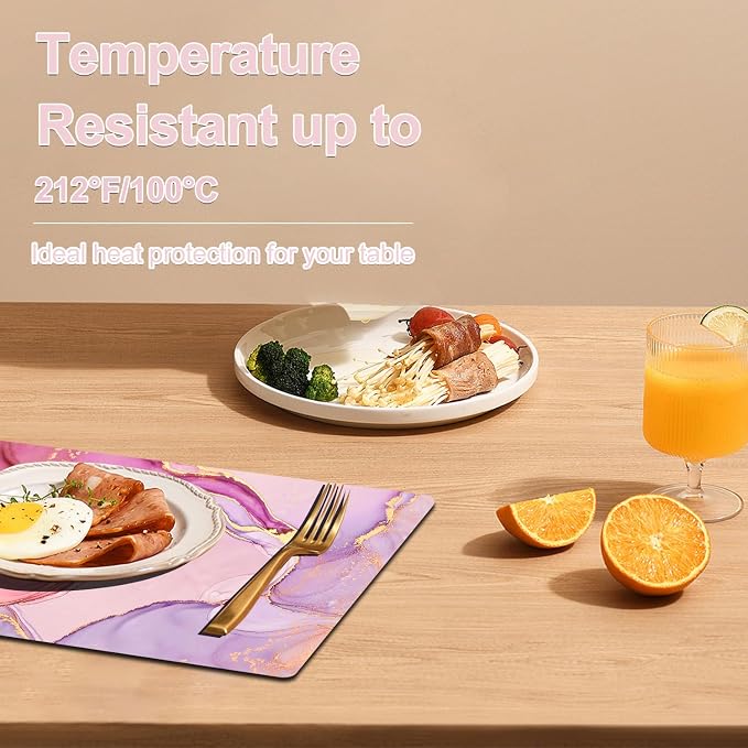 Marble Pink Placemats Set of 4 - Image 2