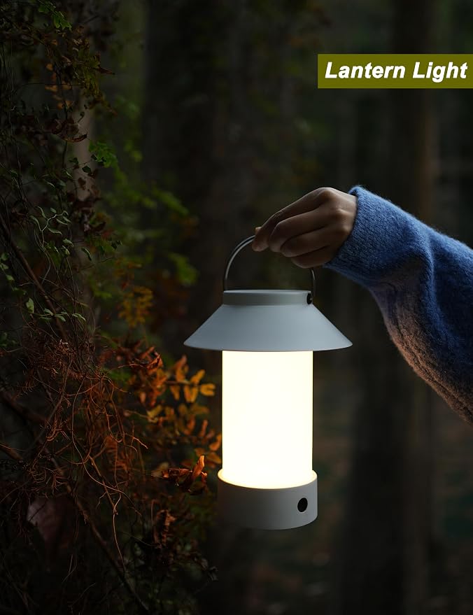Rechargeable Outdoor Lantern Waterproof, Dimmable Warm White & Flickering Flame - Image 9