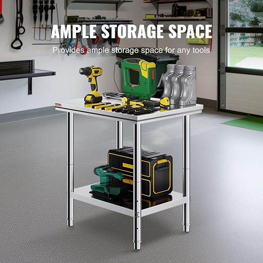 Mophorn Commercial Worktable & Workstation 24 x 30 x 32 Inch Stainless Steel - Image 4