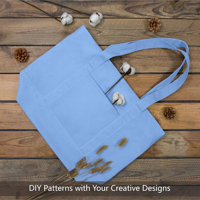 TOPDesign 6-Pack Canvas Tote Bags - Image 3