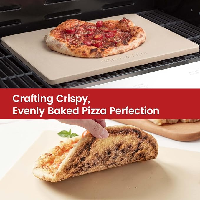 20"x 13.5" Pizza Stone, Cordierite Pizza Pan - Image 5