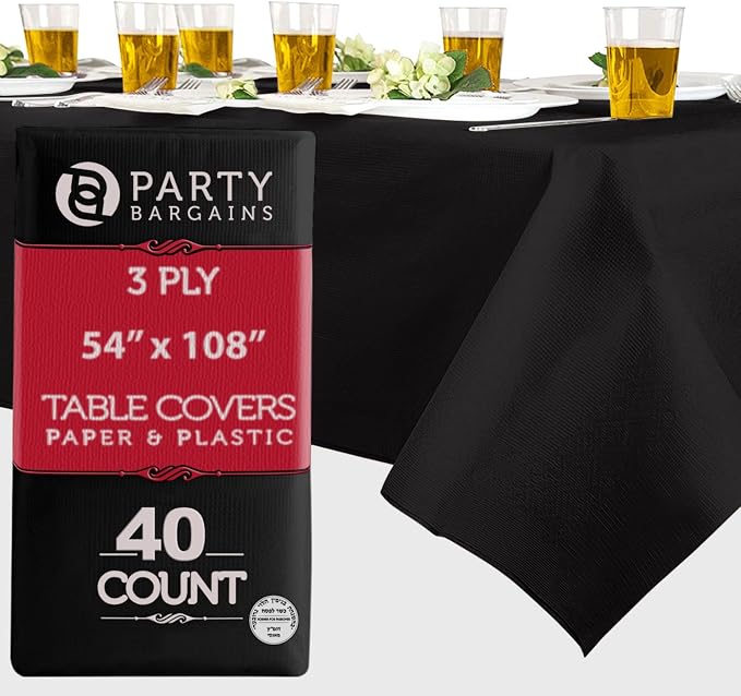 PARTY BARGAINS 40 Disposable Table Covers by PARTYBARGAINS