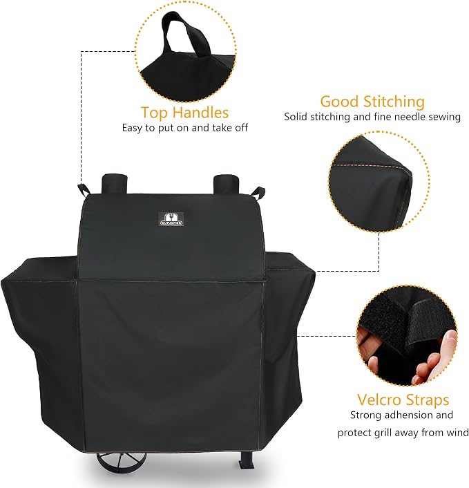 SUPJOYES Grill Cover for Oklahoma Joe's Rider 900 & Rider DLX Grills, Heavy - Image 3
