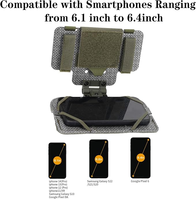 Tactical Phone Holder Available in Full Size Plate Carrier Phone Mount Adjust - Image 3