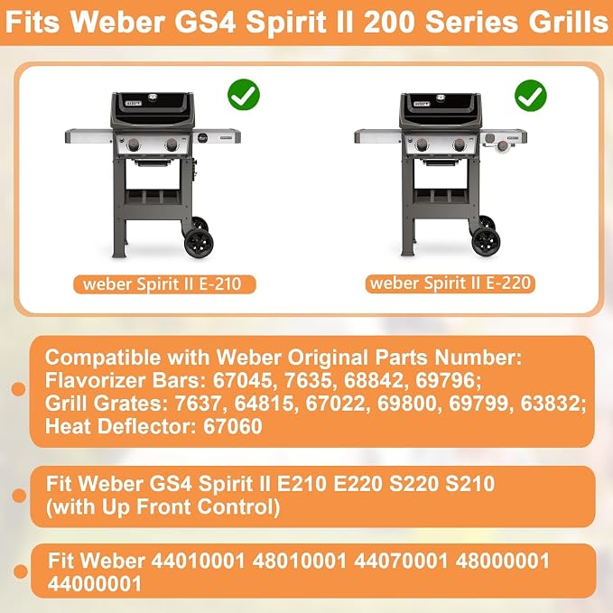 GS4 Spirit 2 Grill Parts for Weber GS4 Spirit II 200 SER, Replacement Parts for - Image 2