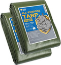GUARD SHIELD Tarps Heavy Duty Waterproof 10x10 Feet Green Poly Tarp Cover by GUARDSHIELD