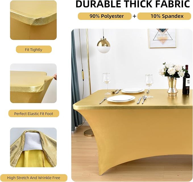 2-Pack 6ft Spandex Table Covers - Image 2