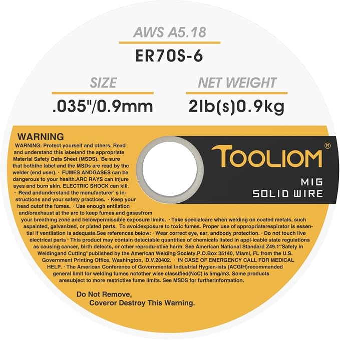 TOOLIOM ER70S-6 .035" Mild Steel MIG Solid Welding Wire on 2-Pound Spool - Image 5