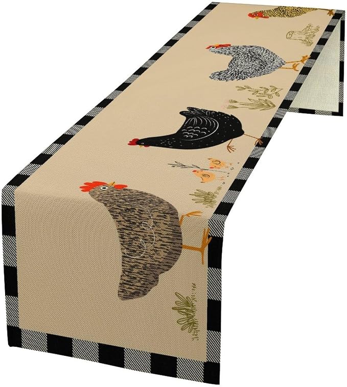 Farmhouse Roosters Chickens Table Runners by Unknown