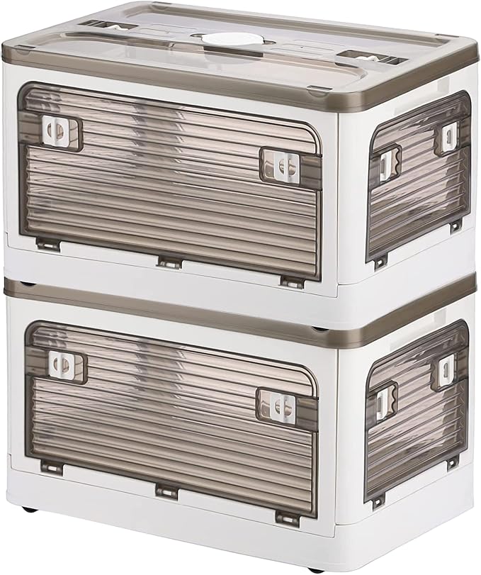 Collapsible Storage Bins with Lids, Closet Organizers, Dorm Room Essentials by UNDERCURRENTSURGING