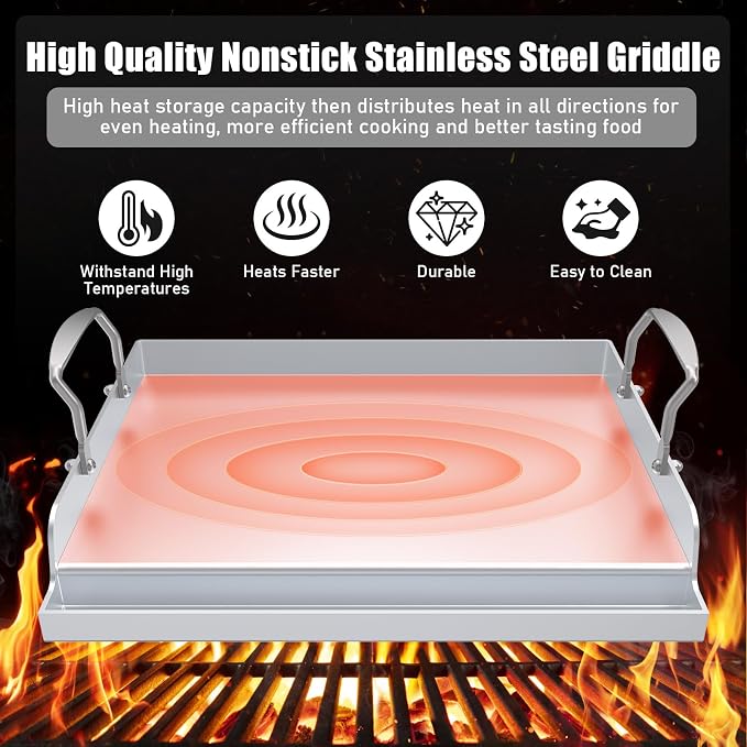 Nonstick Stainless Steel Griddle - Image 6