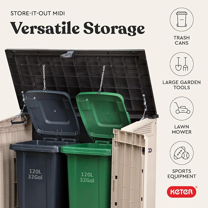 Keter Store-It-Out MIDI Outdoor Resin Horizontal Storage Shed - Image 7