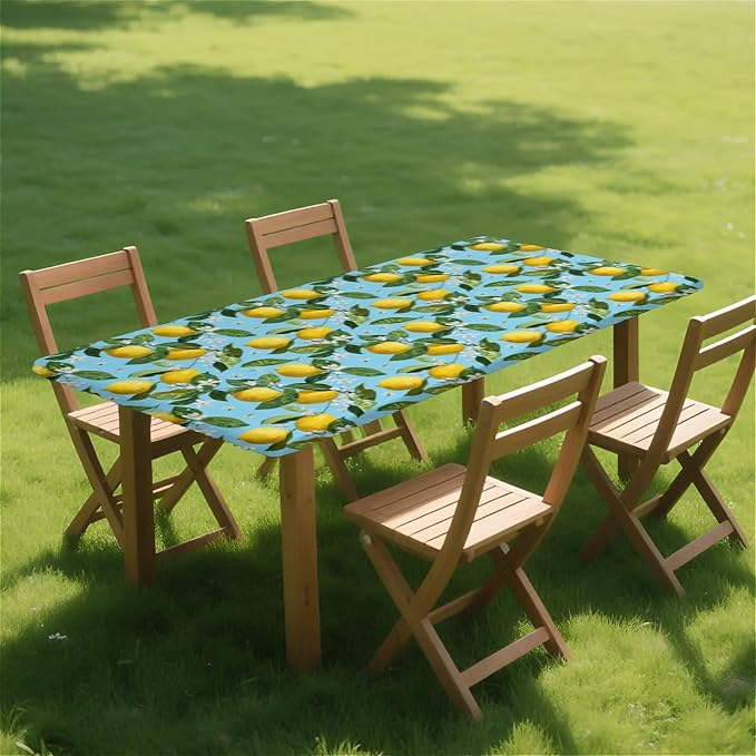 Rectangle Table Cloth Cover Waterproof Elastic Fitted Polyester Fitted - Image 8