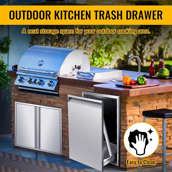 Outdoor Kitchen Drawers, Flush Mount Triple Access BBQ Drawers - Image 8