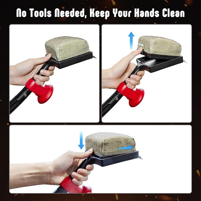2-Pack Replacement Heads for Grill Brush, Bristle-Free Interwoven-Tech - Image 3