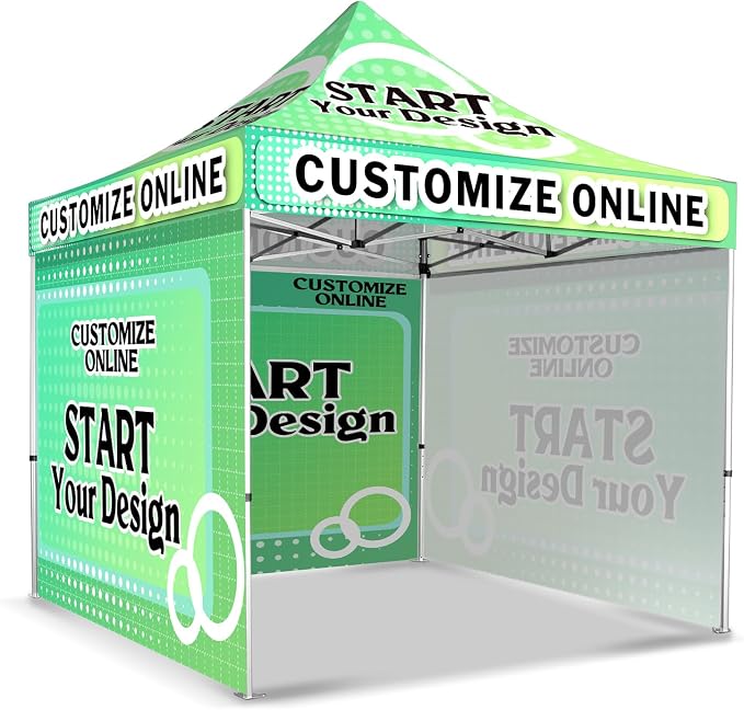 10x10FT Custom Pop Up Canopy Tent by LOJUFAN