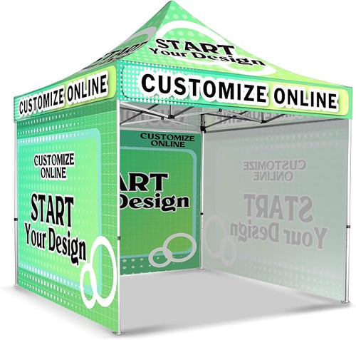 10x10FT Custom Pop Up Canopy Tent by LOJUFAN